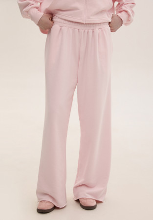 Штаны трёхнитка палаццо розовые