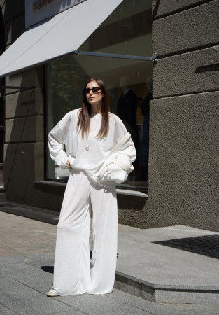 Штани із віскози "flamli" молочні