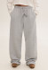 Black three-thread unisex "barrel leg" trousers