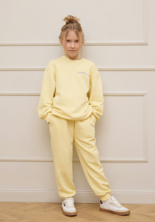 Штаны трёхнитка oversize детские банан