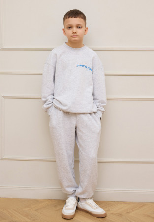 Штаны трёхнитка oversize детские серый меланж