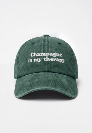 Бейсболка "Champagne..." зелена