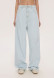 Джинси baggy з необробленим краєм молочні