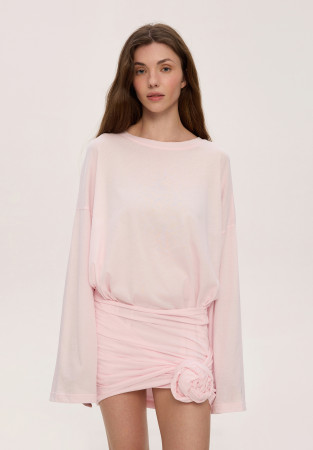 Сукня з вузлом із джерсі рожева