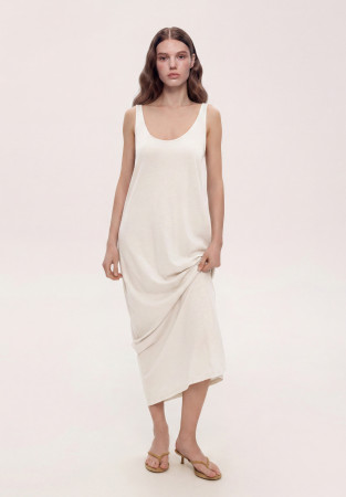 White jersey tank dress