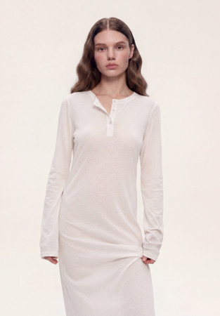 Платье длинное из джерси белое