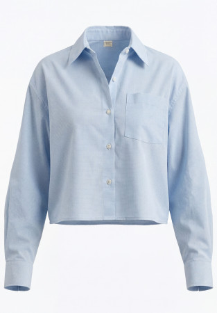 Сорочка укорочена блакитна