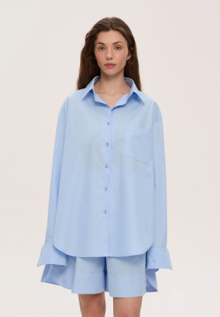 Blue natural cotton shirt