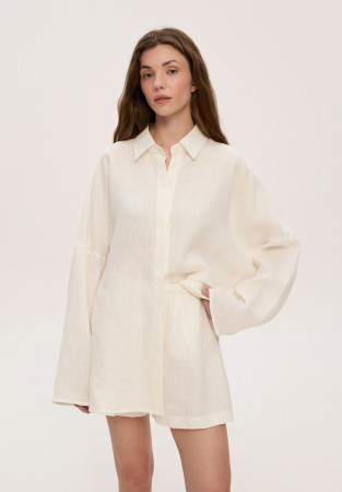 White natural linen shirt 