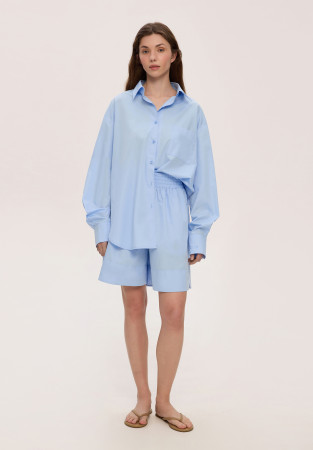 Blue natural cotton shorts