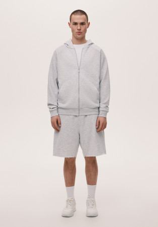 Шорти трикотажні подовжені чоловічі сірий меланж   