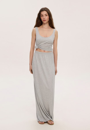 Юбка из джерси серый меланж