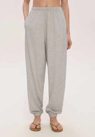 Джоггеры из джерси серый меланж