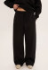 Wide blue-green fleece-lined trousers