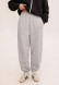 Black fleece-lined oversize trousers