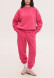 Oversized red fleece sweatshirt