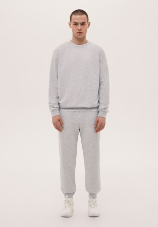Штаны трикотажные базовые мужские серый меланж