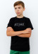 Children's black T-shirt with print "20XX KID"