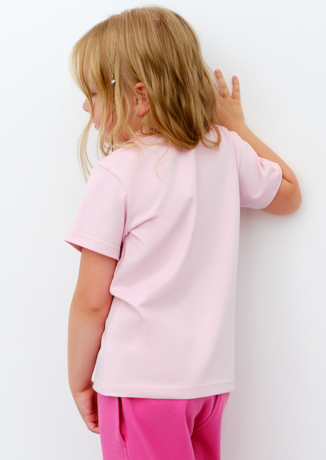 Children's pink T-shirt with print "Прекрасна принцеса"