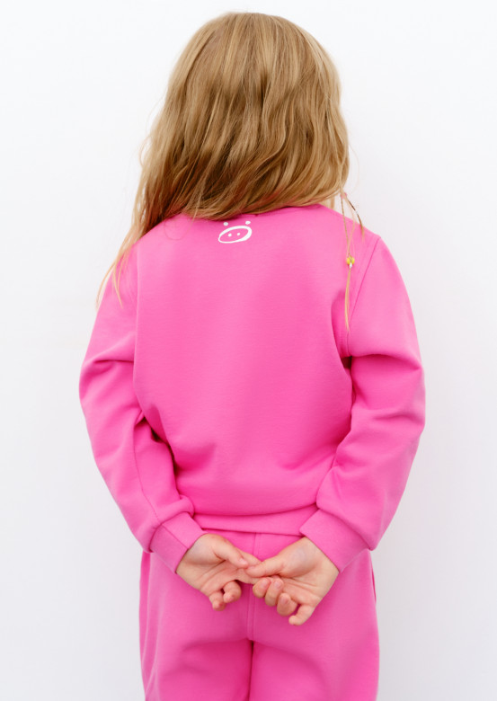Children's three-mesh sweatshirt pink barbie 2
