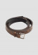 Belt leather long 3 cm brown
