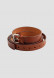 Belt leather long 3 cm dark-brown