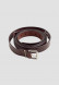 Belt leather long 3 cm olive 