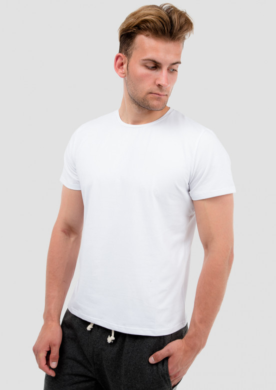 White men basic T-shirt 