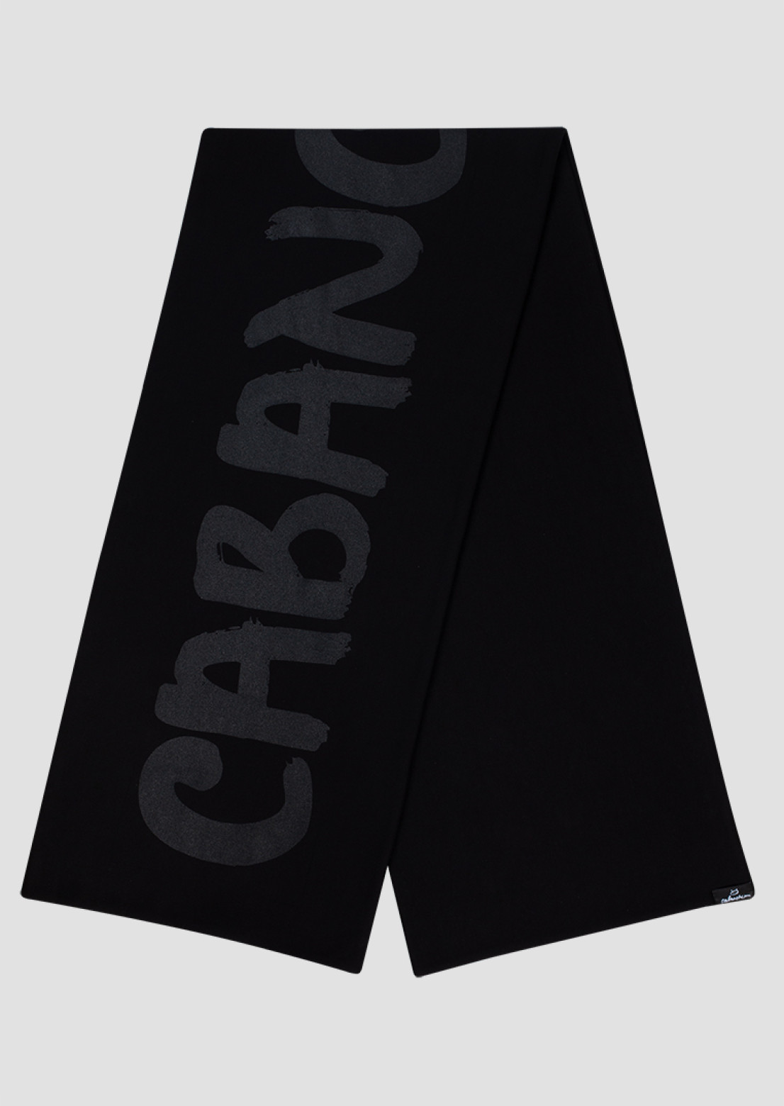 Black printed cabanchi.com scarf