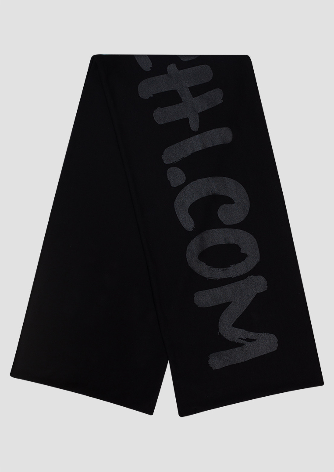 Black printed cabanchi.com scarf